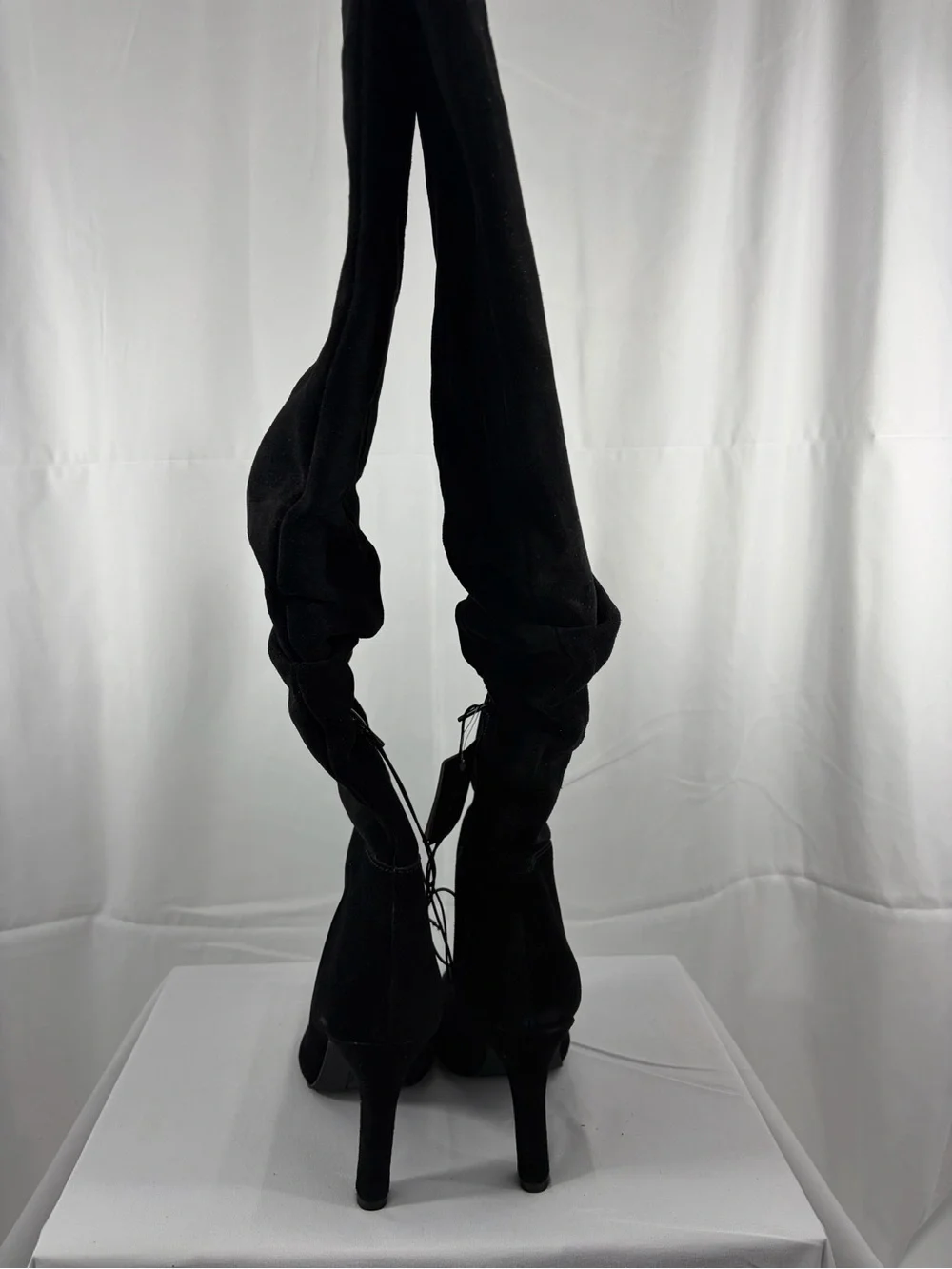 NWT Worthington Women’s Size 7 Black Suede Over-the-Knee Pointed Toe Boots